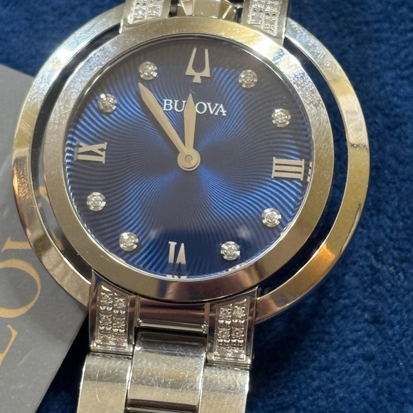 Ladies Bulova Rubaiyat Diamond Watch 96R255 NWT - Picture 3 of 16